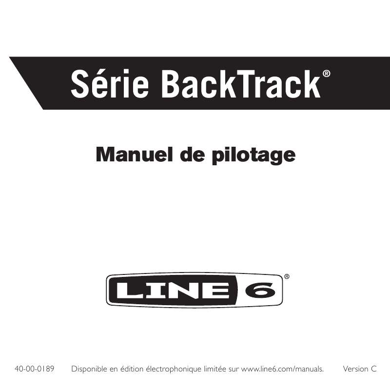 Guide utilisation LINE 6 BACKTRACK  de la marque LINE 6