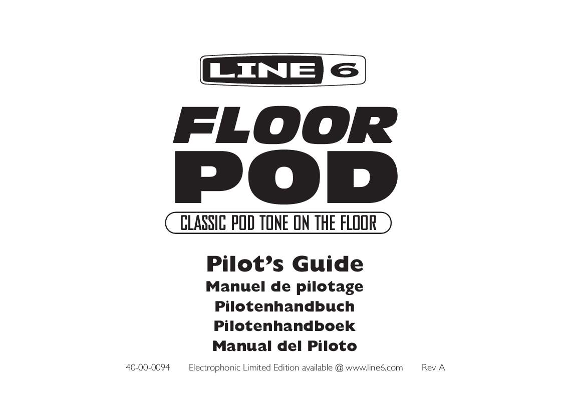 Guide utilisation LINE 6 FLOOR POD  de la marque LINE 6