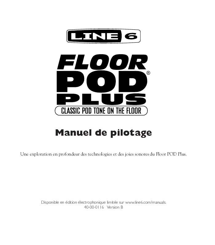 Guide utilisation LINE 6 FLOOR POD PLUS  de la marque LINE 6