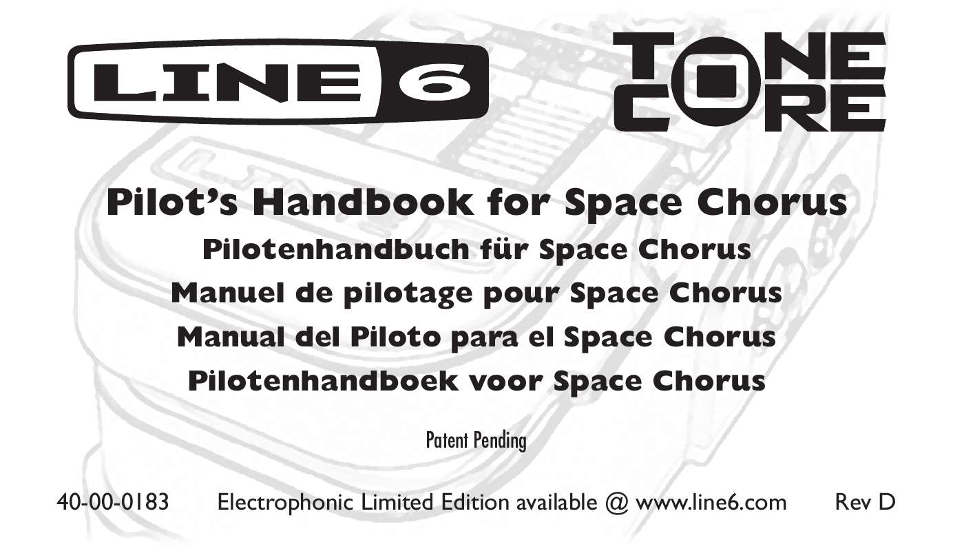 Guide utilisation LINE 6 SPACE CHORUS  de la marque LINE 6