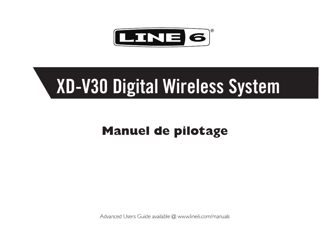 Guide utilisation LINE 6 XD-V30  de la marque LINE 6