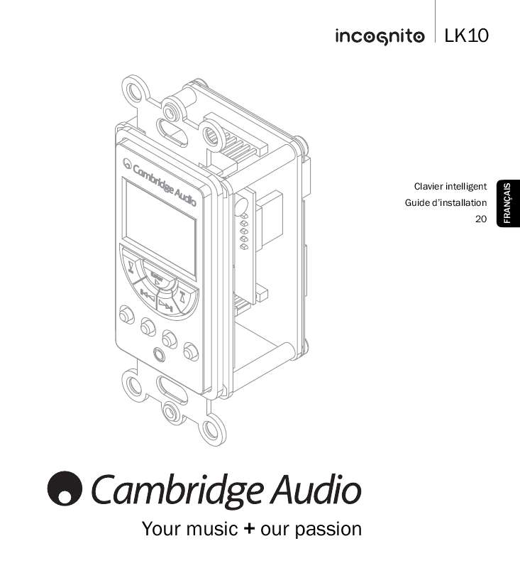 Guide utilisation CAMBRIDGE AUDIO INCOGNITO LK10  de la marque CAMBRIDGE AUDIO