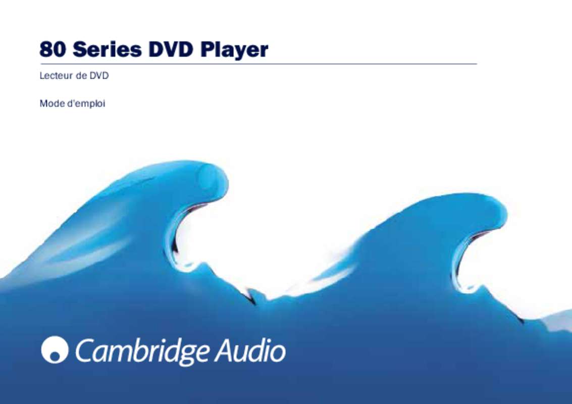 Guide utilisation CAMBRIDGE AUDIO AZUR DVD86  de la marque CAMBRIDGE AUDIO