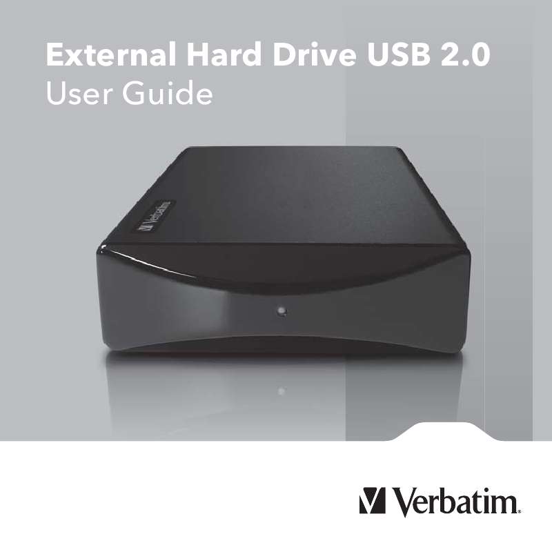 Guide utilisation VERBATIM EXTERNAL HARD DRIVE USB 2.0  de la marque VERBATIM