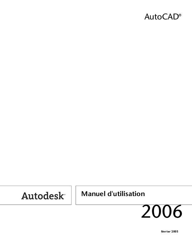 Guide utilisation  AUTODESK AUTOCAD 2006  de la marque AUTODESK