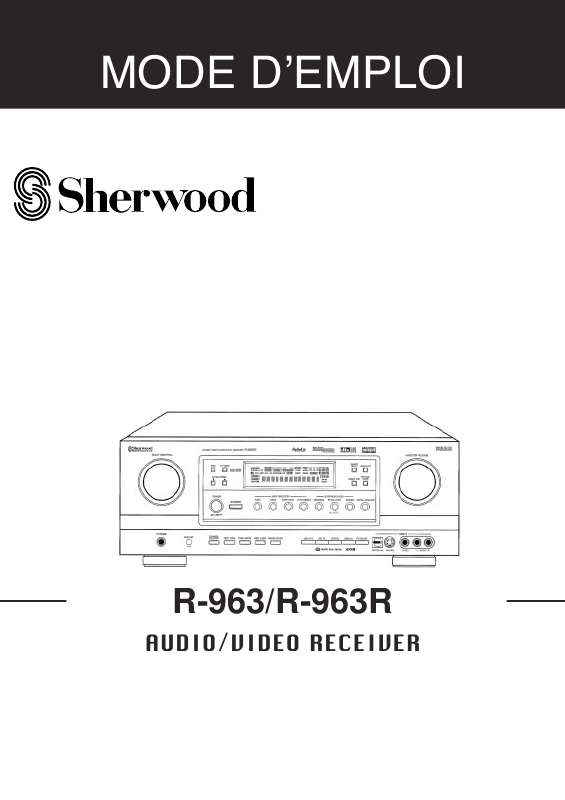 Guide utilisation  SHERWOOD R-963  de la marque SHERWOOD