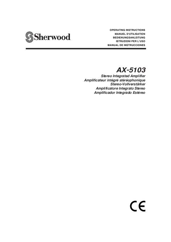 Guide utilisation  SHERWOOD AX-5103  de la marque SHERWOOD