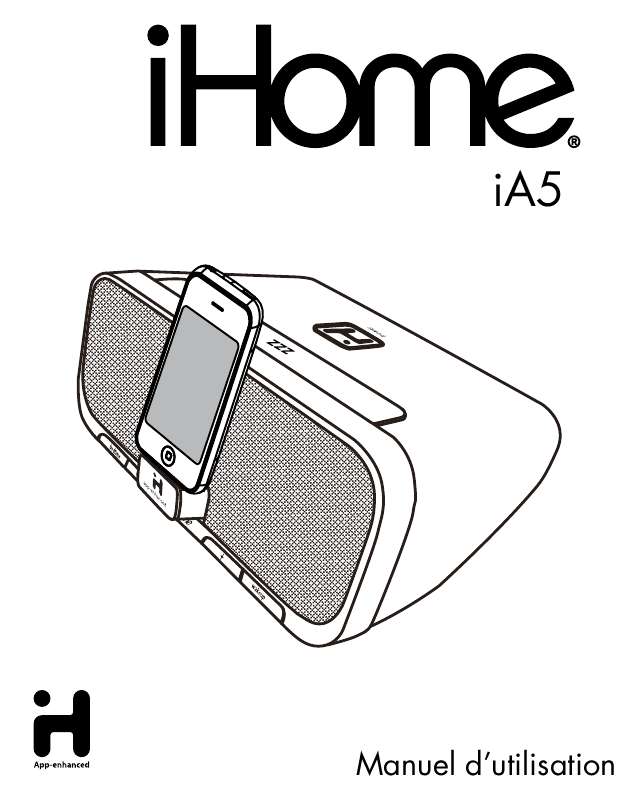 Guide utilisation IHOME IA5  de la marque IHOME