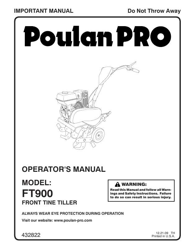 Guide utilisation  POULAN FT900  de la marque POULAN