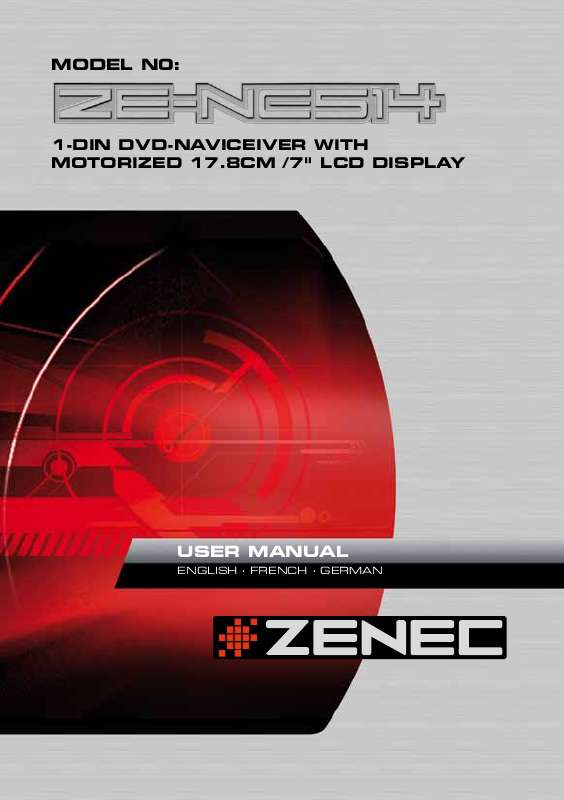 Guide utilisation ZENEC ZE-NC514  de la marque ZENEC