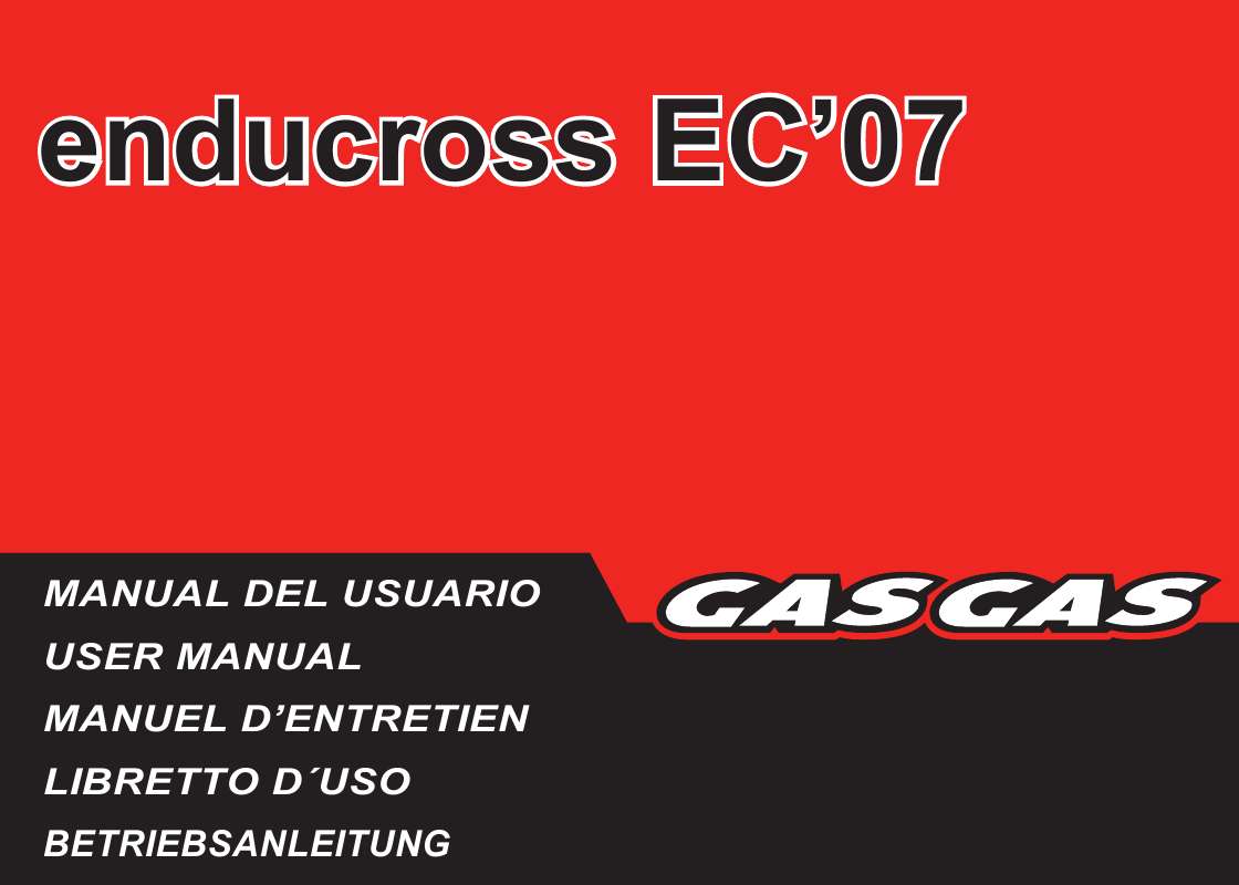 Guide utilisation  GAS GAS ENDUCROSS EC  de la marque GAS GAS