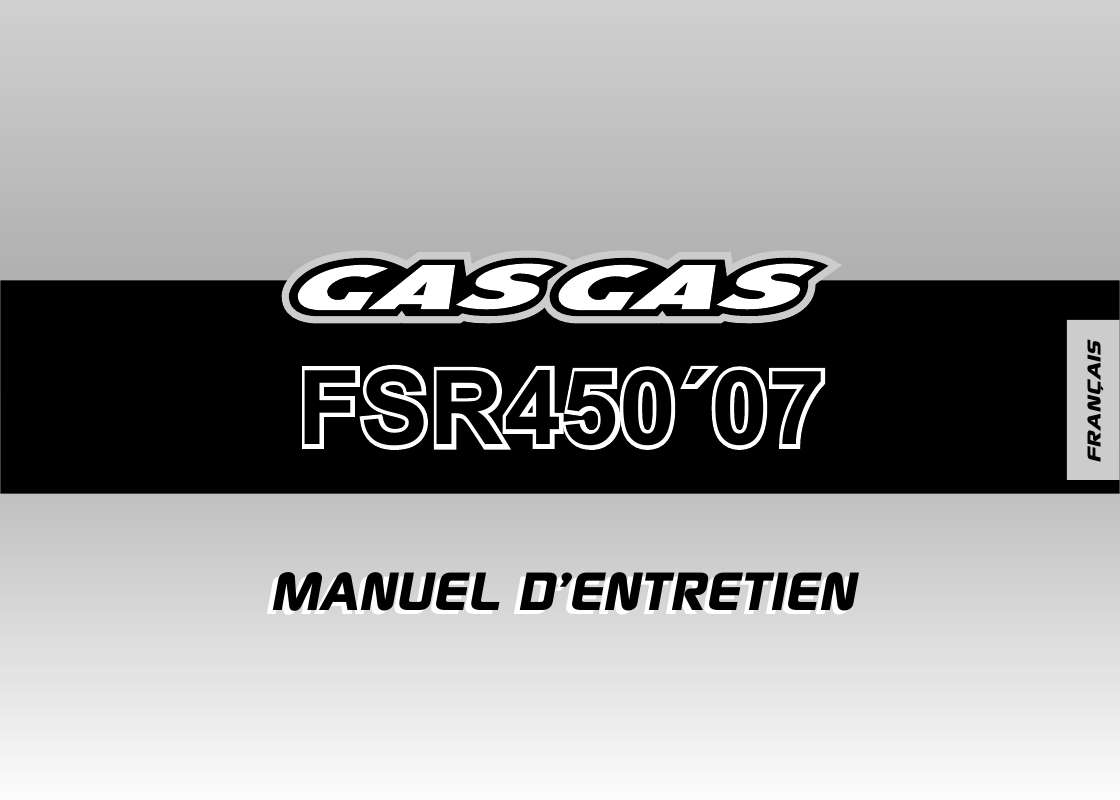 Guide utilisation  GAS GAS FSR 450  de la marque GAS GAS