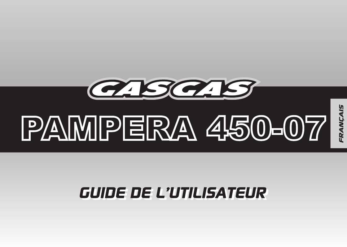 Guide utilisation  GAS GAS PAMPERA 450  de la marque GAS GAS