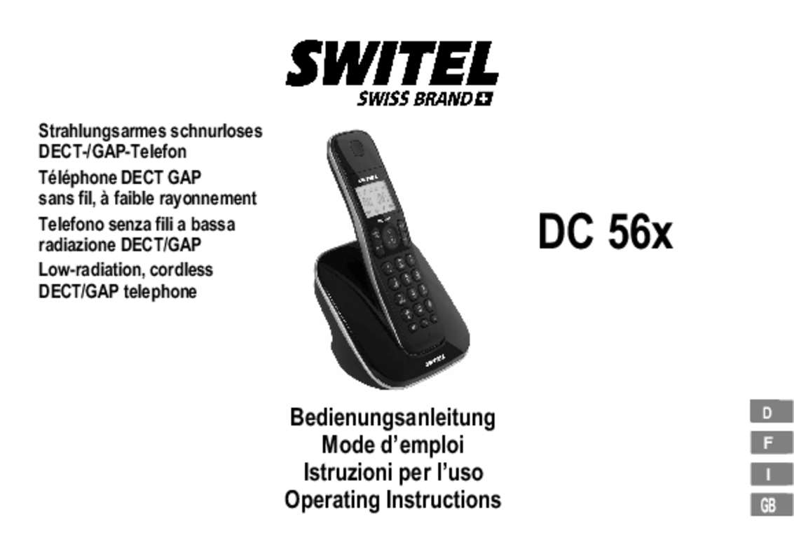Guide utilisation SWITEL DC 562 FLEXO  de la marque SWITEL