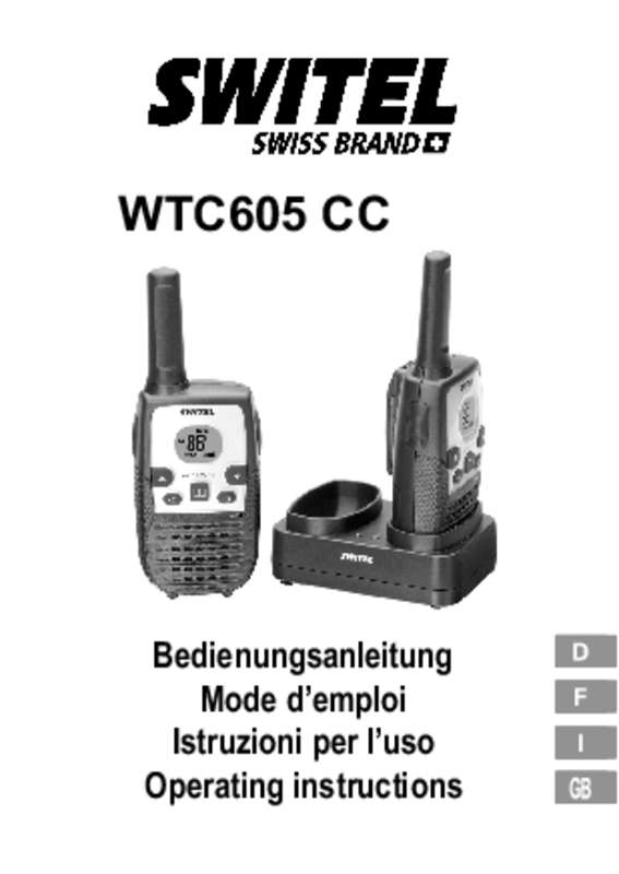 Guide utilisation SWITEL WTC 605  de la marque SWITEL