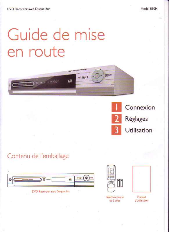 Guide utilisation  SCHNEIDER SRV 810H  de la marque SCHNEIDER