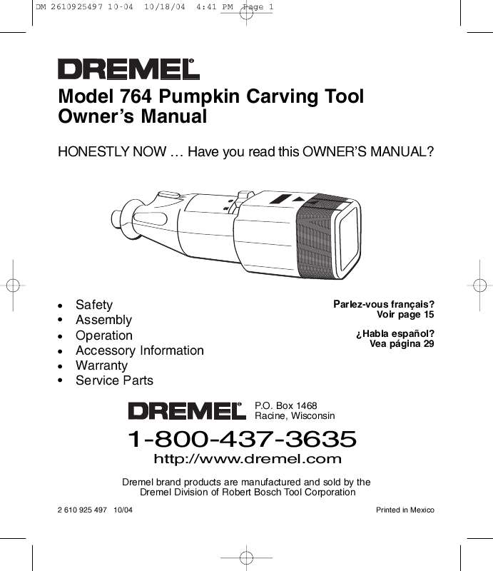 Guide utilisation DREMEL 764  de la marque DREMEL