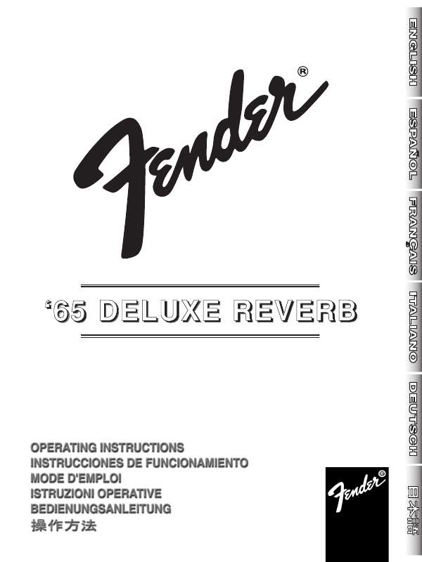 Guide utilisation  FENDER 65 DELUXE REVERB  de la marque FENDER