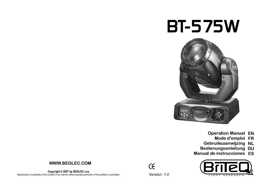Guide utilisation  JBSYSTEMS BT-575W  de la marque JBSYSTEMS