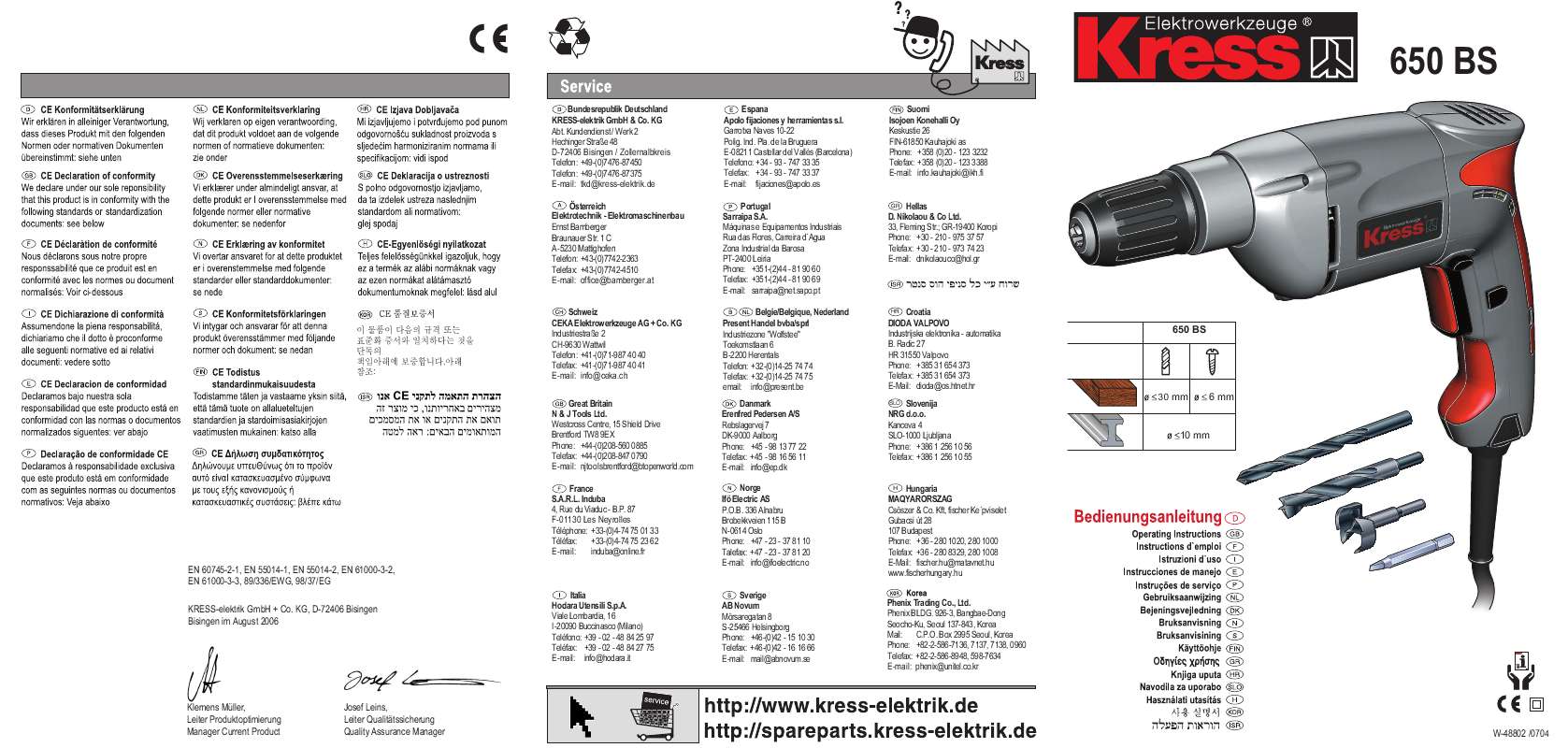 Guide utilisation KRESS 650 BS  de la marque KRESS