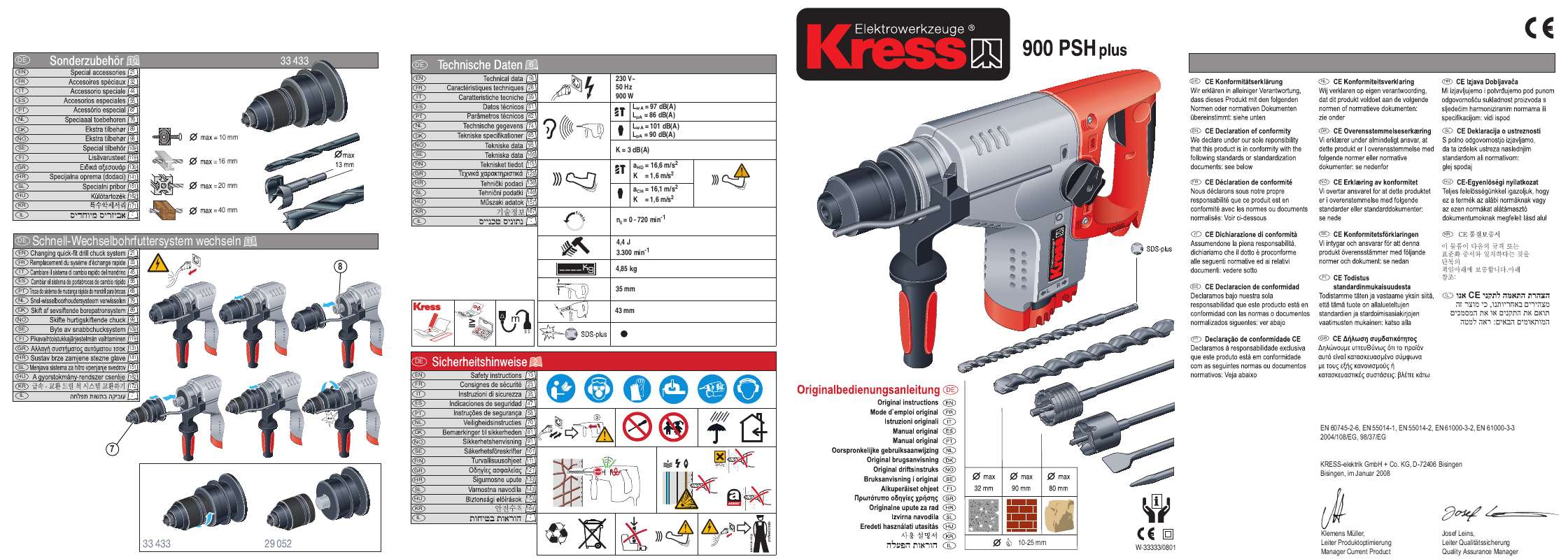 Guide utilisation KRESS 900 PSH PLUS  de la marque KRESS