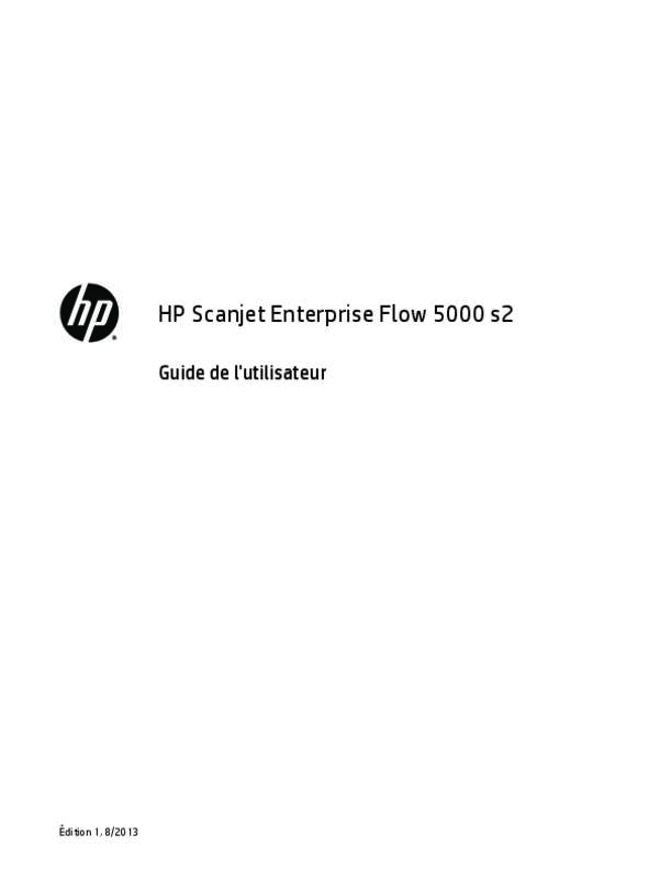 Guide utilisation HP SCANJET ENTERPRISE FLOW 5000 S3  de la marque HP