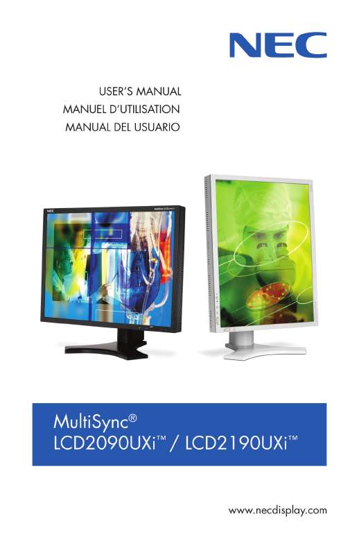 Guide utilisation  NEC LCD2190UXI  de la marque NEC