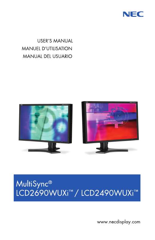 Guide utilisation  NEC LCD2690WUXI  de la marque NEC