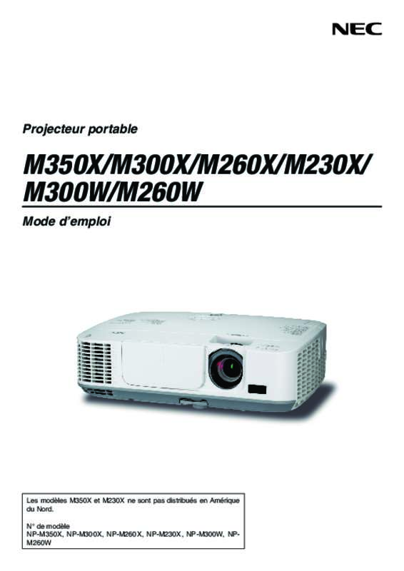 Guide utilisation NEC M300X  de la marque NEC