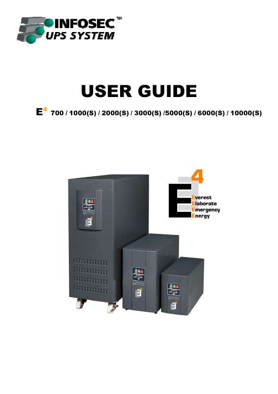Guide utilisation  INFOSEC E4 3000 VA  de la marque INFOSEC
