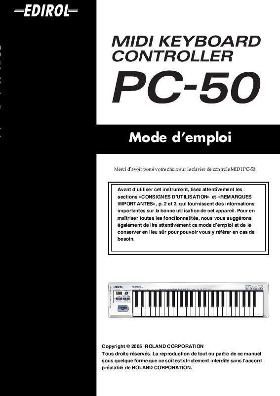 Guide utilisation  EDIROL PC-50  de la marque EDIROL