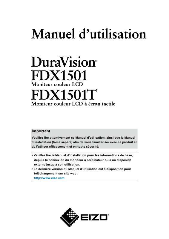 Guide utilisation EIZO DURAVISION FDX1501  de la marque EIZO