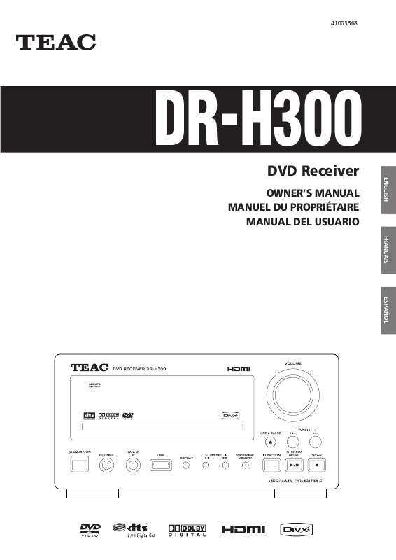 Guide utilisation  TEAC DR-H300  de la marque TEAC