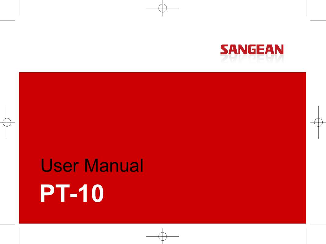 Guide utilisation  SANGEAN PT-10  de la marque SANGEAN