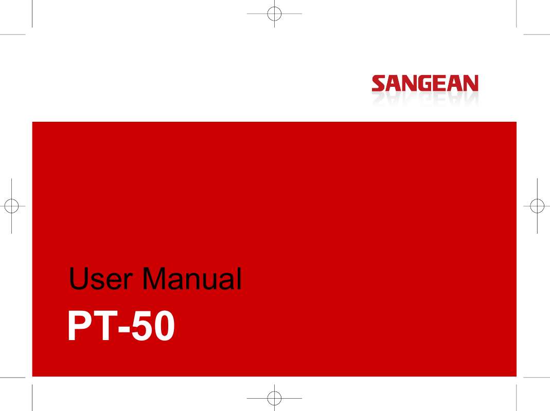 Guide utilisation  SANGEAN PT-50  de la marque SANGEAN