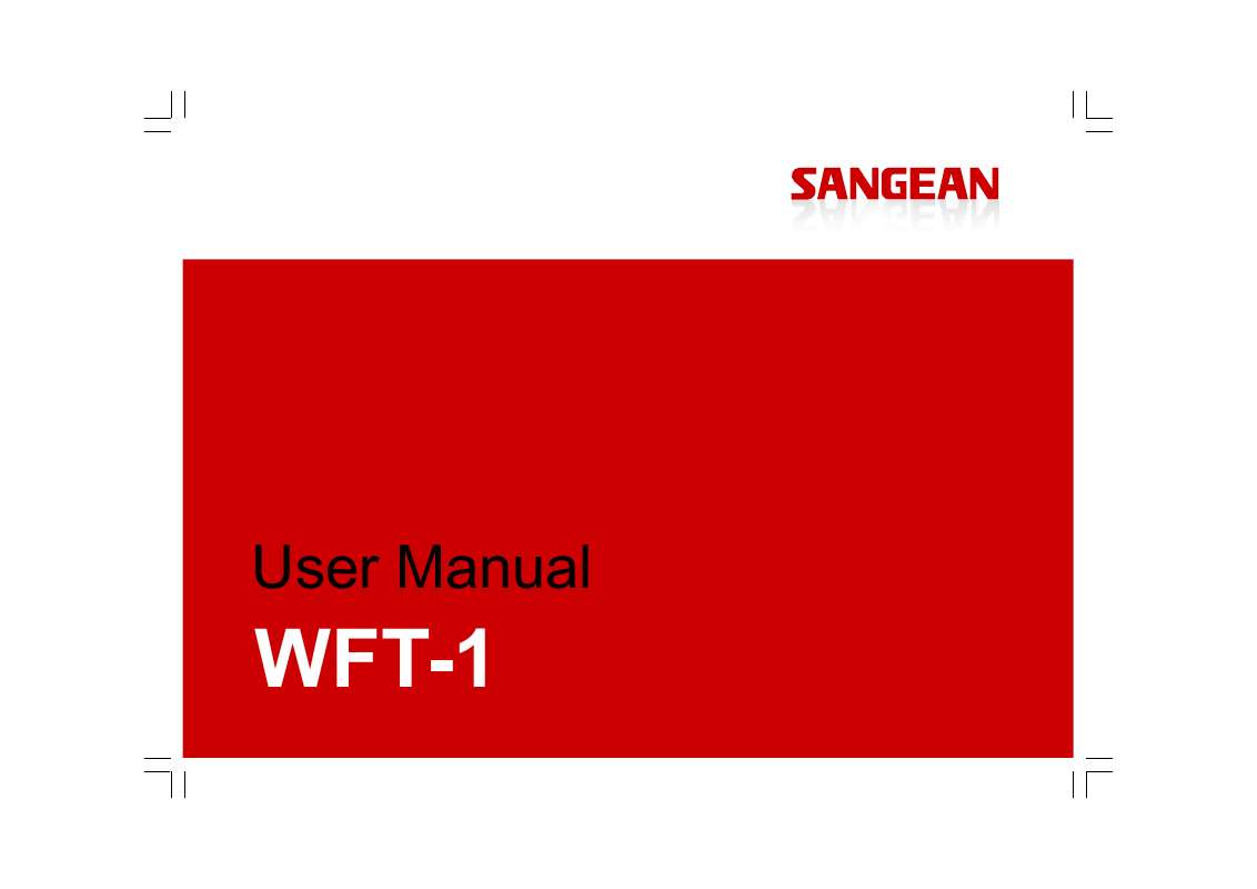 Guide utilisation SANGEAN WFT-1  de la marque SANGEAN