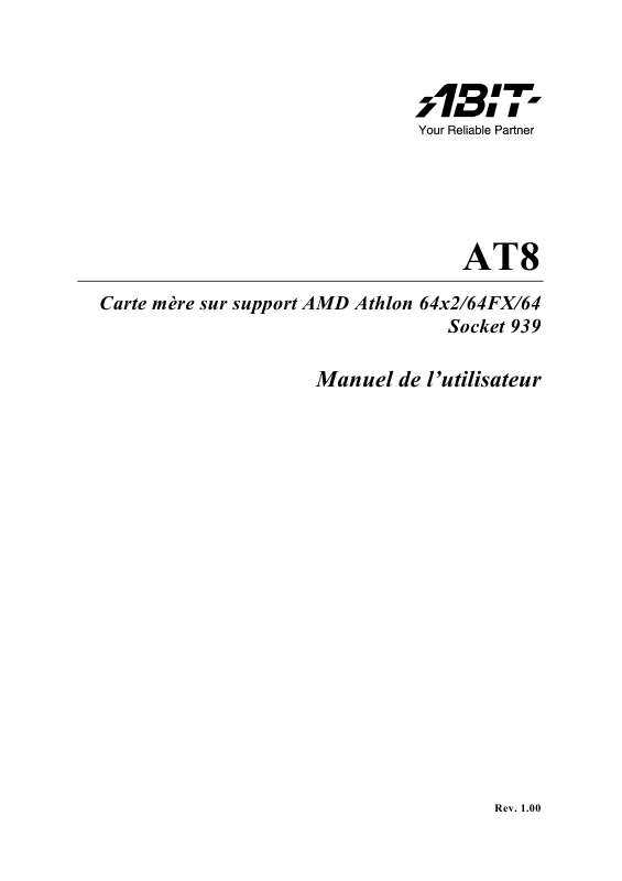 Guide utilisation ABIT AT8  de la marque ABIT