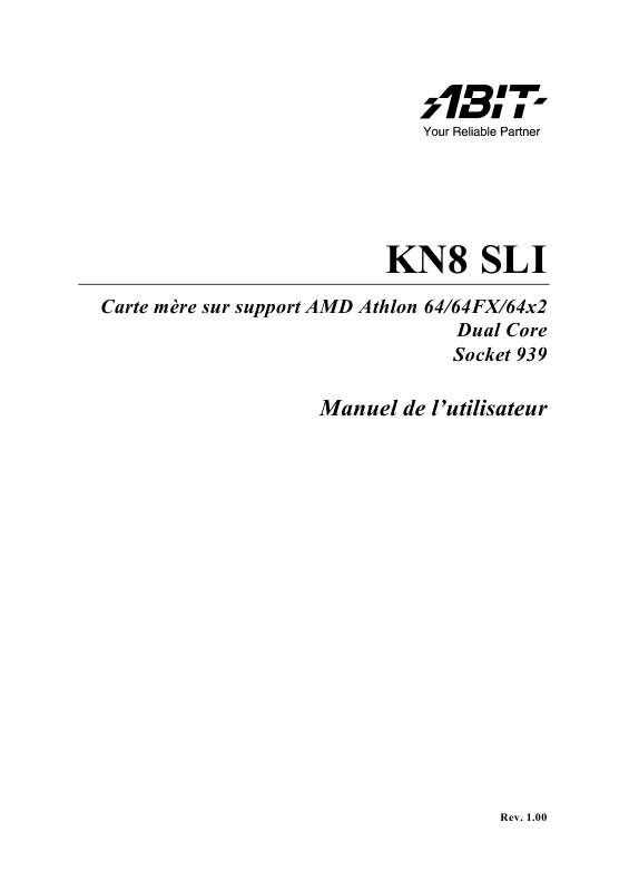 Guide utilisation ABIT KN8-SLI  de la marque ABIT