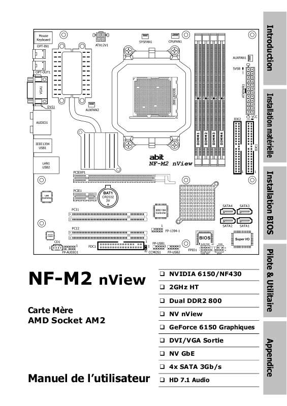 Guide utilisation ABIT NF-M2-NVIEW  de la marque ABIT