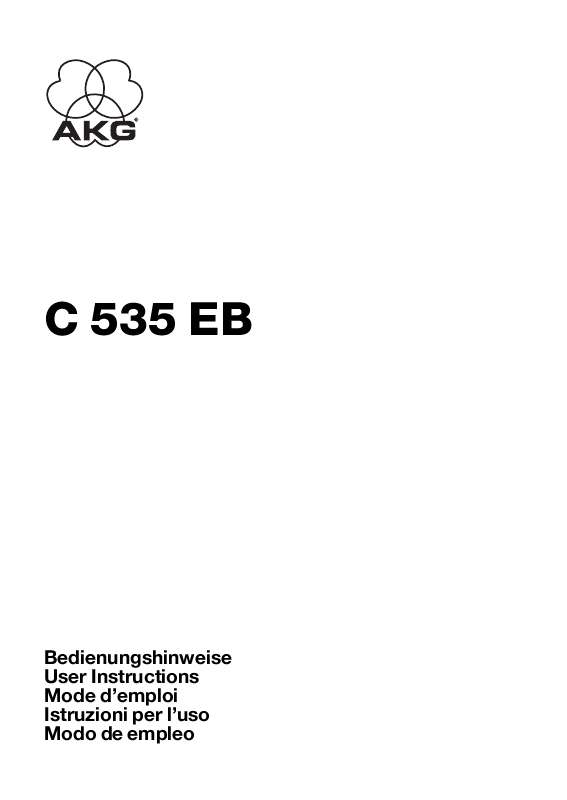 Guide utilisation  AKG C 535 EB  de la marque AKG
