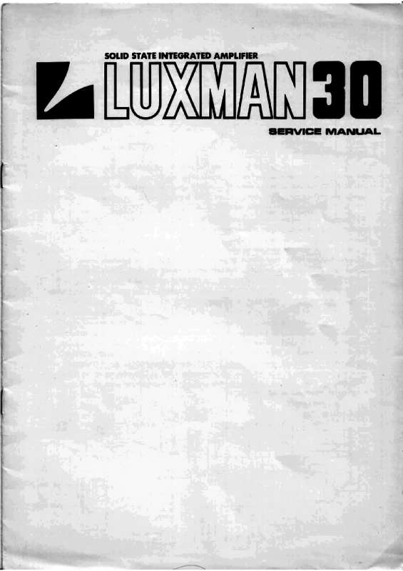 Guide utilisation  LUXMAN L30  de la marque LUXMAN