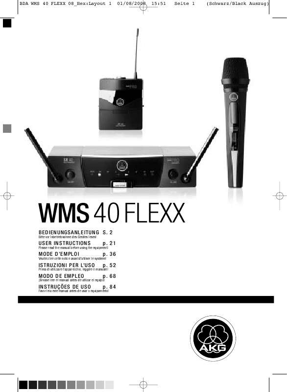 Guide utilisation  AKG WMS 40 PRO FLEXX  de la marque AKG