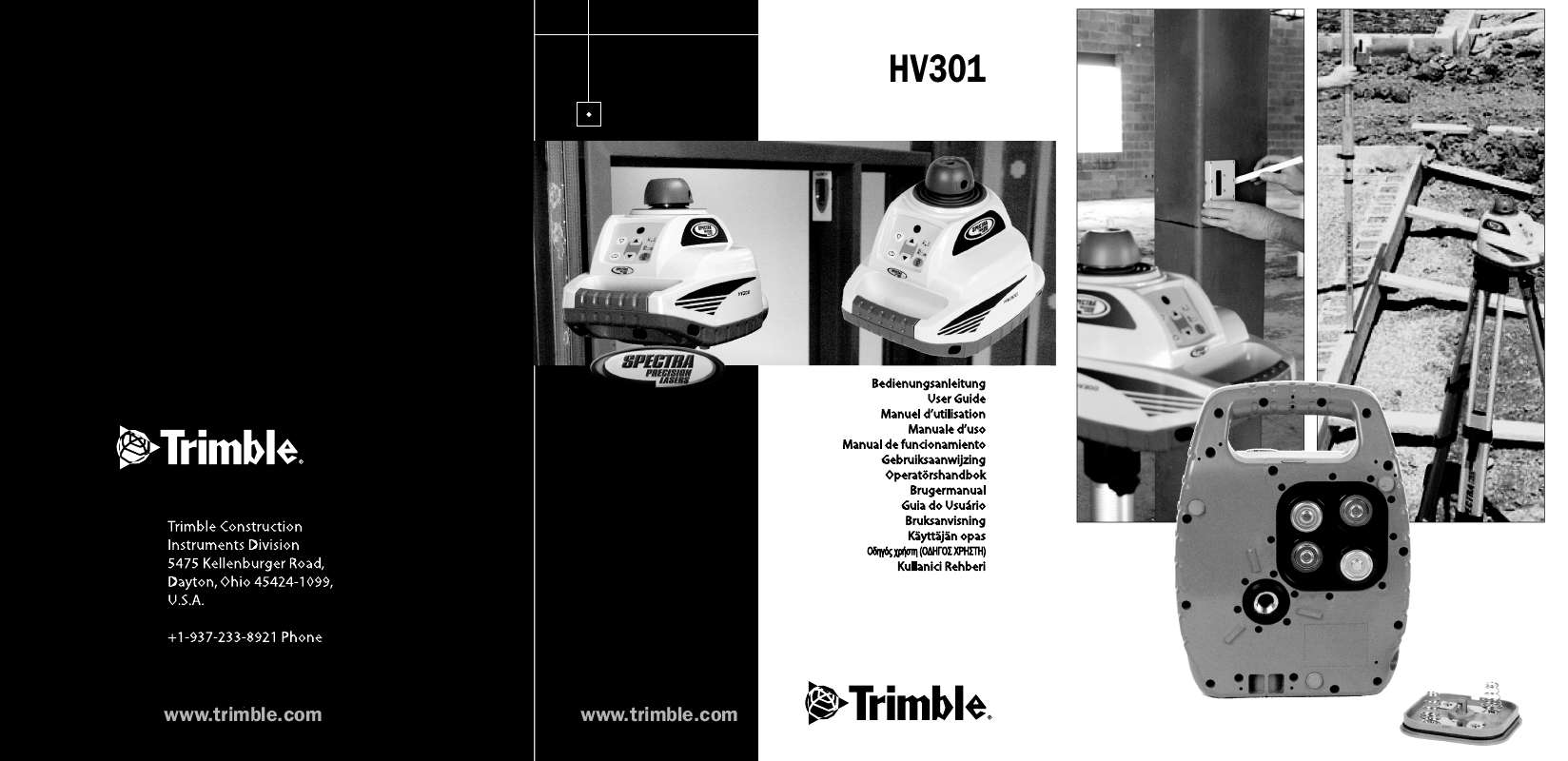 Guide utilisation TRIMBLE HV301  de la marque TRIMBLE