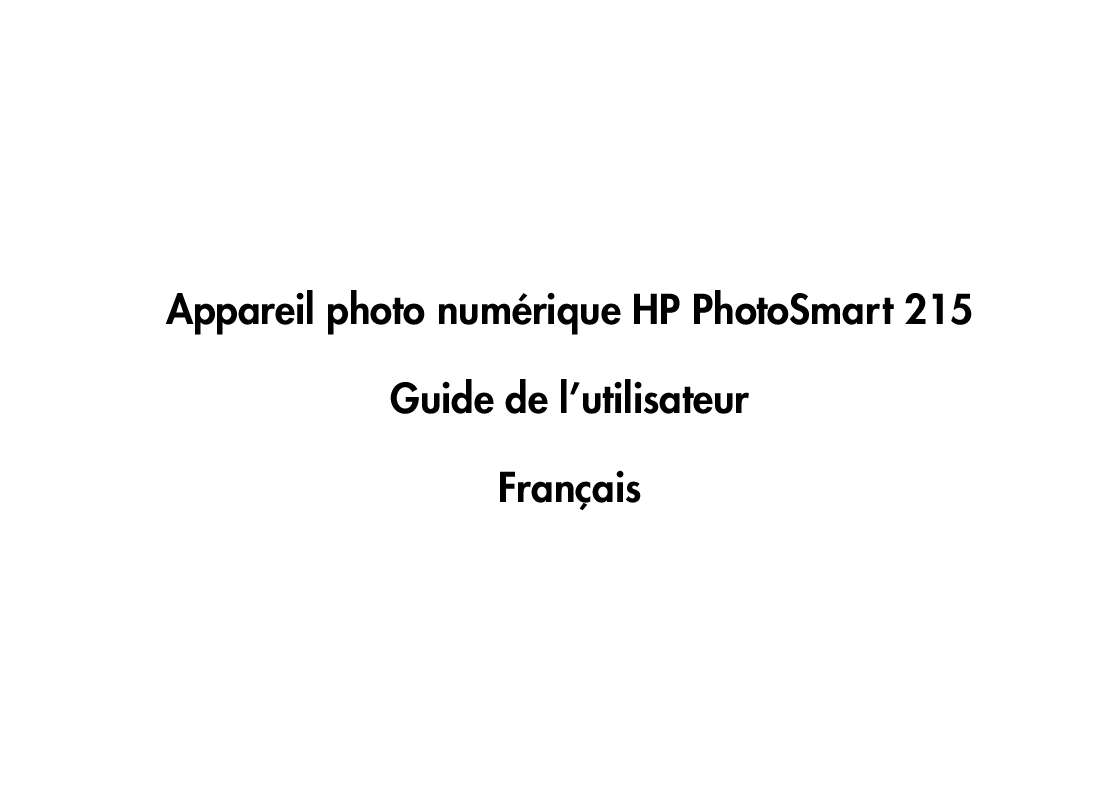 Guide utilisation COMPAQ PHOTOSMART 215  de la marque COMPAQ