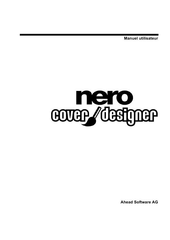Guide utilisation NERO NERO COVER DESIGNER  de la marque NERO