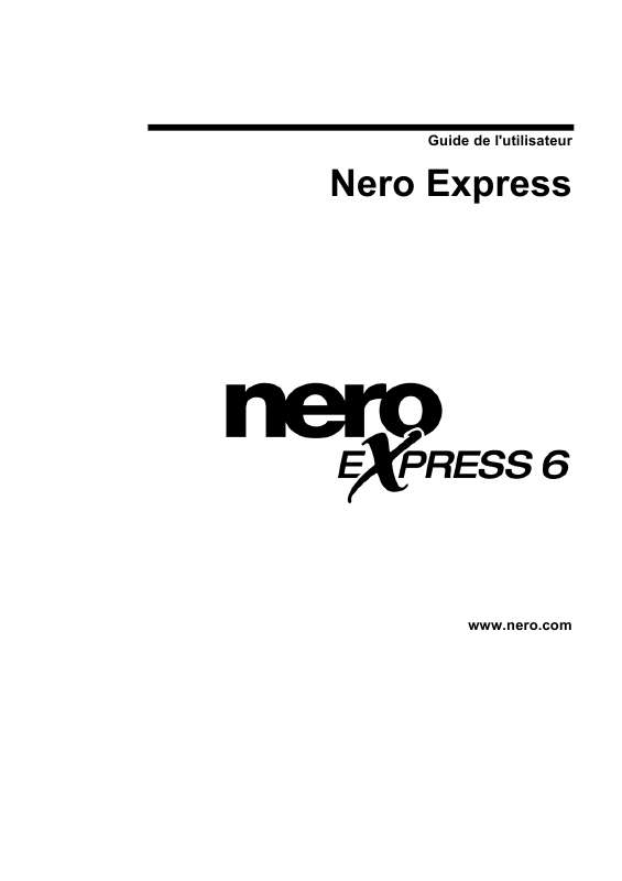 Guide utilisation NERO NERO EXPRESS 6  de la marque NERO