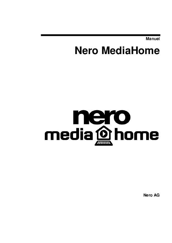 Guide utilisation NERO NERO MEDIAHOME  de la marque NERO