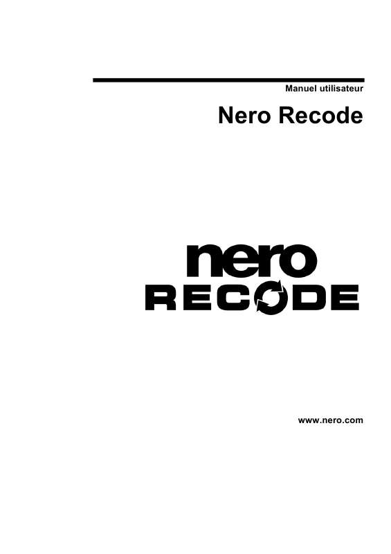 Guide utilisation NERO NERO RECODE 2  de la marque NERO