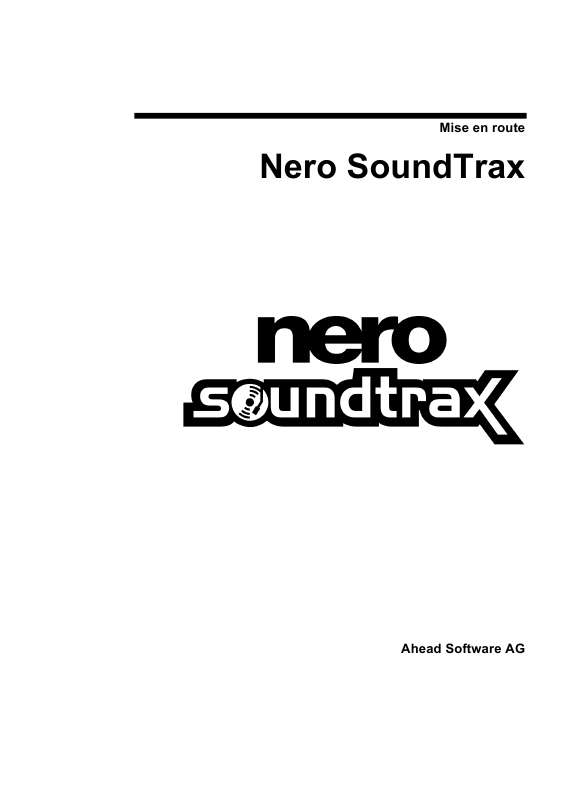 Guide utilisation NERO NERO SOUNDTRAX  de la marque NERO