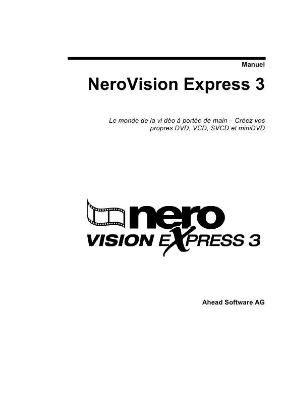 Guide utilisation NERO NEROVISION EXPRESS 3  de la marque NERO